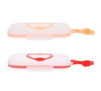 Healifty 2pcs Portable Wipes Dispenser Case Refillable Wipe Holder for Stroller Crib Home Easy Open Design Safe Material for Long Term Use for Travel Daily Needs