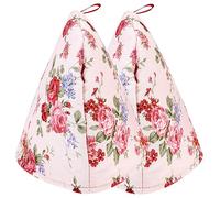 Healifty 2pcs Printed Cotton Tea Cozy for Teapot Insulated Keep Warm Cover with Small Lanyard Reusable Protective Dust Cover for Teapots Stylish and