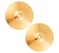 Healifty 2pcs Professional Drum Cymbals Replacement Brass Jazz Drum Cymbals for Part Kit Accessory