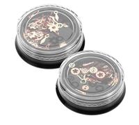 Healifty 2pcs Punk Alloy Nail Accessories Steampunk Gear Charms for Nail Art Mechanical Studs Stylish Sequins Decals for Gel