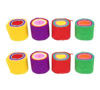 Healifty 2pcs Rainbow Crepe Paper Rolls Set for Party Decorations and DIY Crafts, Soft Textured Multi-Function Streamers for Birthday, Shower, Floral Wrapping and Handmade Art Projects