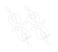 Healifty 2pcs Retro Iron Wall Candlestick Holders with Chinese Knot Design Sturdy Metal Decorative Candle Sconces for Living Party and Home Wall Display