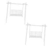 Healifty 2pcs Scale Miniature Dollhouse Swing Chairs Hanging Seat for DIY Sand Table Decor Vintage Miniature Furniture Ornament for Fairy Gardens