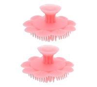 Healifty 2pcs Silicone Scalp Massager Comb for Newborns Gentle Cradle Cap Cleaner and Hair Wash Brush with Soft Silicone Bristles Quick Drying and Sensitive Scalp Protection for Bath and