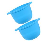 Healifty 2pcs Silicone Wax Pot Liners Foldable Reusable Wax Melt Bowls 300ml Locks in Nutrients Hair Removal Travel Accessories for Skin Types