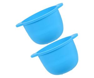 Healifty 2pcs Silicone Wax Pot Liners Foldable Reusable Wax Melt Bowls 300ml Locks in Nutrients Hair Removal Travel Accessories for Skin Types