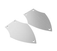 Healifty 2pcs Silver Bass Guitar Neck Truss Rod Cover Plate Metal Decoration with Stable Iron Core Shield for Guitars and Bass Replacement Accessories