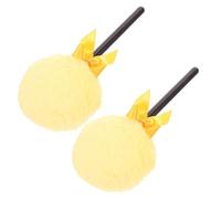 Healifty 2pcs Small Fluffy Dry Powder Puff for Body Powder Makeup Loose Setting Puff Refreshing Household Use