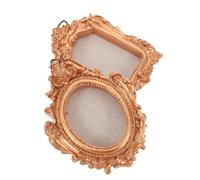 Healifty 2pcs Small Gold Mini Picture Frames Vintage Wall Hanging Photo Display Ornaments for Home Wedding Party Dollhouse Decor with Fade Resistant Finish and Lightweight Design