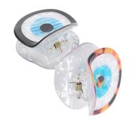 Healifty 2pcs Small Hair Claw Clips for Women Sturdy Plastic Hair Clamps with Evil Eye Design Non-slip Jaw Clips and Styling during Morning Beauty Routine