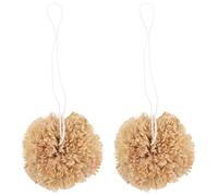 Healifty 2pcs Small Pet Molar Chewing Balls with Corn Leaf for Rabbits Guinea Pigs Hamsters Natural Teeth Grinding for Small Animals’ Dental Care and Boredom Relief