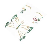 Healifty 2pcs St Patrick’s Day Temporary Stickers with Glitter, 3d Green Shamrock Face Decals for Holiday Party Favors and Irish Festival Accessories