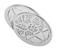 Healifty 2Pcs Stainless Steel Steaming Tray Versatile Cooking Rack for Electric Rice Cooker Steam Cooker and More Preserves Flavor and Nutrition for Fish Veggies and More
