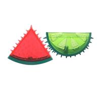 Healifty 2pcs Summer Cooling Water-injected Puppy Teething for Small Dogs, Sturdy Fruit-shaped Chew Watermelon, Interactive Molar Dog Chew Supplies for Hot Weather