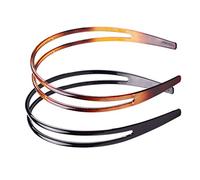 Healifty 2pcs Toothed Hair Band Minimalist Daily Double Layer Headbands Non Slip Smooth Headpiece for Women Ladies Girls