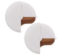 Healifty 2pcs Travel Rotating Foundation Brush Makeup Applicator for Liquid and Powder Coverage Flat Top Face Foundation Brush Wave Arc Design