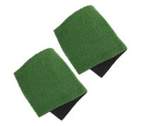 Healifty 2PCS Turtle Basking Platform with Artificial Grass Turf Plastic Aquarium Ramp for Bearded Dragon Snake Lizard Resting Dock Safe and Comfortable Pet Habitat Accessory
