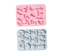 Healifty 2pcs Unicorn Mermaid Tail Silicone Mold Fondant Baking Mould for Unique Cake Decoration Easy to Clean Random Colors for Home Professional Use Random Color