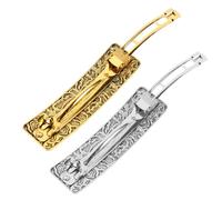 Healifty 2PCS Vintage Alloy Hair Clips Knot Barrette Hairpins for Women and Multi-functional Hair Accessories Lotus Design in Antique Silver and Antique Gold