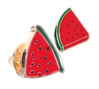 Healifty 2pcs Watermelon Alloy Brooches for Women, Cute Summer Lapel Pins and Backpack Decoration, Creative Funny Cartoon Pins for Clothing Accessories