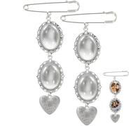 Healifty 2pcs Wedding Bouquet Silver Photo Charm Memorial Picture Pendant | Aluminum Alloy and PP Build, Smooth Burr Free Finish, DIY Gift Use, Bouquet Pendant Making
