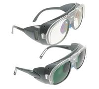 Healifty 2pcs Welding Goggles with Double Lens Lightweight Glare Protective Glasses for Electric Gas and Argon Arc Welding Essential Eye Protector for Long Wear