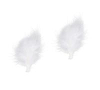 Healifty 2pcs White Plume Hair Clips Lightweight Alloy Bobby Clips for Women Elegant Three-dimensional Design for Wedding and Han Chinese Clothing