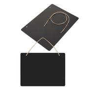 Healifty 2pcs Wooden Hanging Chalkboard Signs Double Sided Memo Message Sign 23x17cm Smooth Writing Multifunctional Vintage Style Party Favor Decoration