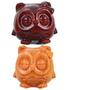 Healifty 2pcs Wooden Owl Charms for Jewelry Making Accessories, Versatile and Resistant to Deformation, Creative Cute Keychain Charms for DIY Crafting and Bracelet Decoration