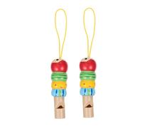 Healifty 2pcs Wooden Whistle Educational Instruments for Smooth and Safe Musical Playthings for Developing Creativity and Lung Capacity