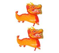 Healifty 2Pcs Year of Dragon Balloons Bright Zodiac Dragon Pattern Party Decoration for Chinese Year Spring Festival Birthday Celebration and Vivid Design