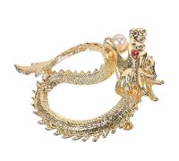 Healifty 2pcs Zodiac Dragon Brooch Pin for Women Vintage Chinese Style Decorative Lapel Pin Elegant Alloy Design for Clothing Accessories for Anniversaries Parties and Special Occasions