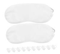 Healifty 2sets Disposable Travel Sleeping Eye Masks Lightweight Eye Covers for Stress Relief Comfortable Protection for Games Parties Sleep Polyester Design 12pcs*2