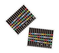 Healifty 2sets Guitar Scale Stickers Note Decals for Acoustic Electric Fretboards Easy to Apply and Remove for Beginners Practicing Music Theory and Learning Tabs
