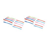 Healifty 2sets Travel Toothbrush for Adults Durable Plastic Teeth Cleaning Tools with Hard Bristles for Oral Care Random Styles for Home Go 10pcs*2