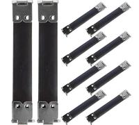 Healifty 3.54 Inch Metal Internal Flex Frames with Spring Clips Handbag Hinges for DIY Coin Purse Clasp Sewing Accessories Set of 10