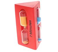 Healifty 3-minute 5-minute 7-minute Sand Timer Hourglass for Boys and Girls and Bathroom Use Red Sand Clock Kitchen Classroom