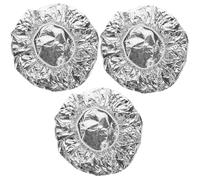 Healifty 3 pcs Elastic Tin Foil Hair Coloring Caps for Deep Conditioning and Hair Dye Treatment Professional Heat Processing Caps for Salon and Home Use Comfortable