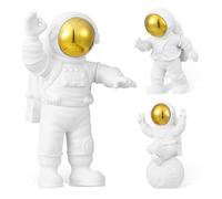 Healifty 3 Pcs Spacemen Figurine Ornaments Astronaut Decorations Space Themed Pvc Different Shapes Novelty Eye-catching Design Suitable for Bookshelf Cabinet Decoration