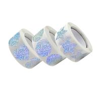 Healifty 3 Rolls Creative Self-Adhesive Sealing Label Stickers with Heart and Star Shapes for Letters Envelopes and Bags Smooth Tearable Decorative Tags for Handmade Packaging and Crafts