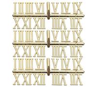 Healifty 3 Sets Roman Numeral Clock Parts: Replacement Numbers For Diy - Plastic Clock Numeral Accessory - Roman Number Kit For Repairing Golden