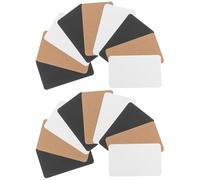 Healifty 300Pcs Blank Note Cards Set with Black White Kraft Paper Portable Flashcards for Studying and DIY Message Cards for Learning and Handwriting Practice