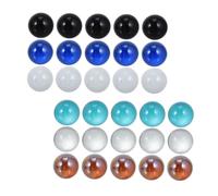 Healifty 30pcs 16mm Colored Glass Marbles Crystal Balls for Fish Tank Decorations and Home Decor, Mixed Color Decorative Glass Balls for Hydroponic Plants and Craft Use Random Color