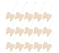 Healifty 30pcs Angel Wing Shaped Wood Cutouts Unfinished Wooden Craft Blanks with Ropes Rustic Vintage Design Educational Tools for Creative Home Decor Projects
