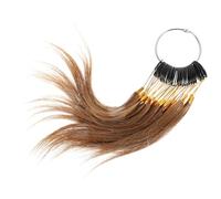 Healifty 30pcs Hair Dye Samples Hair Testing Chart Bulk Rings with Buckles Salon Supplies