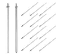 Healifty 30pcs Metal Screw-in Spool Pins for Industrial Sewing Machines Heavy-duty Thread Holders and Bobbin Winders Replacement Parts for Commercial Garment Construction and Tailoring