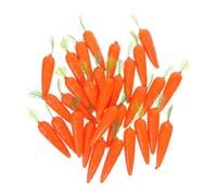 Healifty 30pcs Miniature Fake Carrots Realistic Artificial Vegetable Models for DIY Crafts Home Decor Desktop Decoration Maintenance Vibrant Simulation