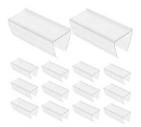 Healifty 30pcs Price Tag Holders PVC Sign Display Clips for Retail Shelf Organization, Wire Shelf Label Holders Suitable for Supermarket and Shop Price Tags