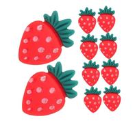 Healifty 30pcs Strawberry Cupcake Toppers Realistic Fake Fruit Cake Decorations for Birthday Parties Weddings and Outdoor Gatherings Charming Strawberry Theme for Sweet Treats