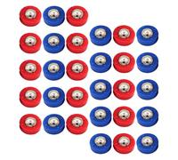 Healifty 30Pcs Tabletop Curling Puck Set Mini Shuffleboard Rollers with Blue and Red Sliding Pucks for Family Board Games Party Accessories Adults